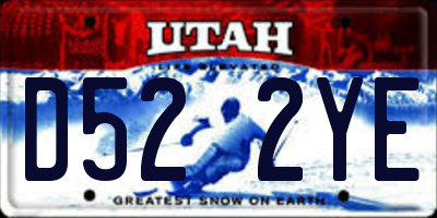 UT license plate D522YE