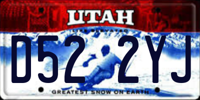 UT license plate D522YJ