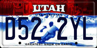 UT license plate D522YL