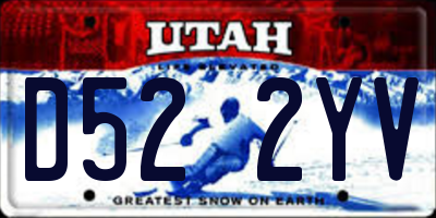 UT license plate D522YV