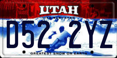 UT license plate D522YZ