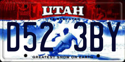 UT license plate D523BY