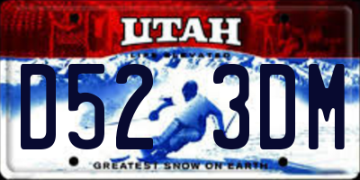 UT license plate D523DM