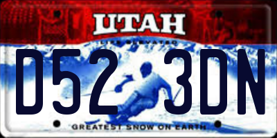 UT license plate D523DN
