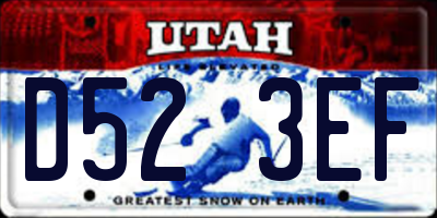 UT license plate D523EF