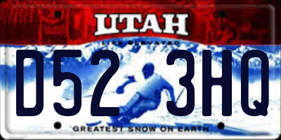 UT license plate D523HQ
