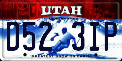 UT license plate D523IP