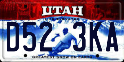 UT license plate D523KA