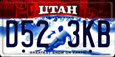 UT license plate D523KB
