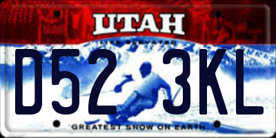 UT license plate D523KL