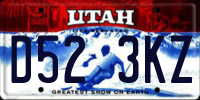 UT license plate D523KZ