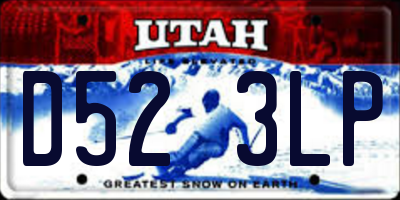 UT license plate D523LP