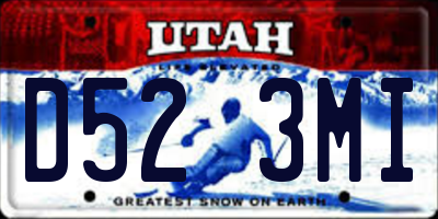 UT license plate D523MI