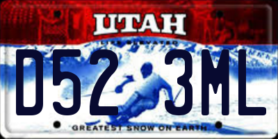 UT license plate D523ML