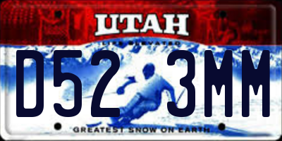 UT license plate D523MM