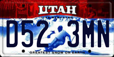 UT license plate D523MN