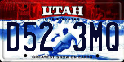 UT license plate D523MQ