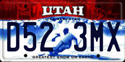 UT license plate D523MX