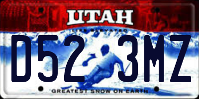 UT license plate D523MZ