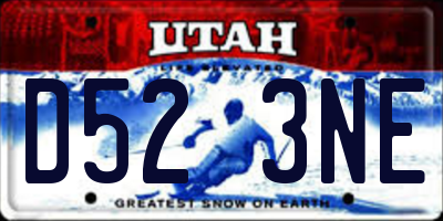 UT license plate D523NE