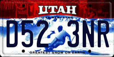 UT license plate D523NR