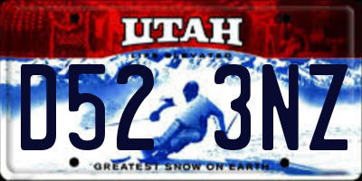 UT license plate D523NZ