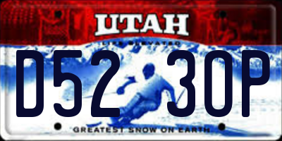 UT license plate D523OP