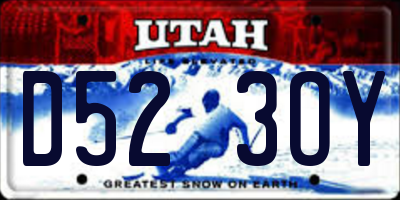 UT license plate D523OY