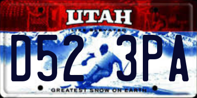 UT license plate D523PA