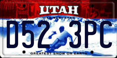 UT license plate D523PC