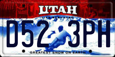 UT license plate D523PH