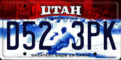 UT license plate D523PK