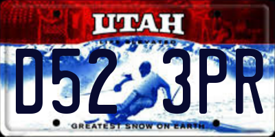 UT license plate D523PR
