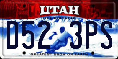 UT license plate D523PS