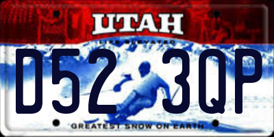UT license plate D523QP
