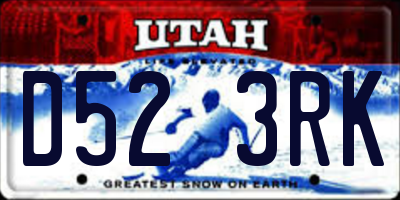 UT license plate D523RK