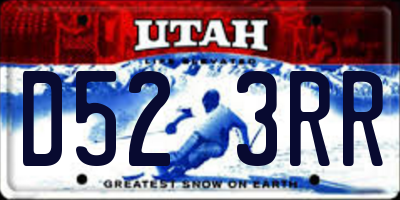 UT license plate D523RR