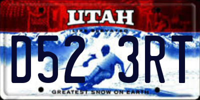 UT license plate D523RT