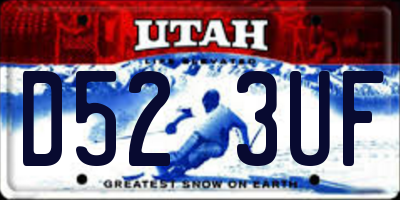UT license plate D523UF