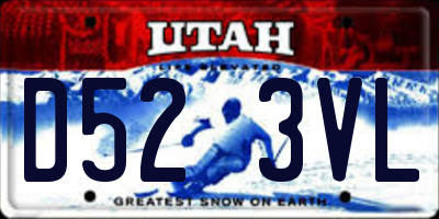 UT license plate D523VL