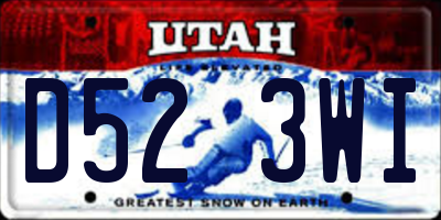 UT license plate D523WI