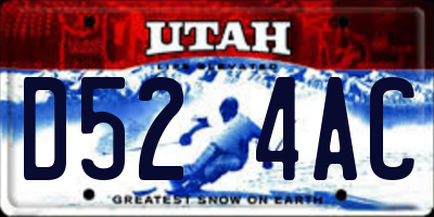 UT license plate D524AC