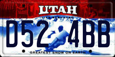 UT license plate D524BB