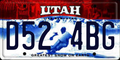 UT license plate D524BG