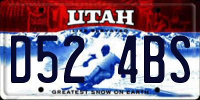 UT license plate D524BS