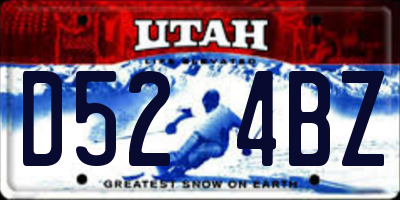 UT license plate D524BZ