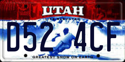 UT license plate D524CF