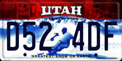 UT license plate D524DF