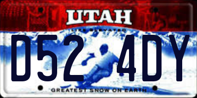 UT license plate D524DY