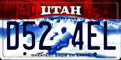 UT license plate D524EL